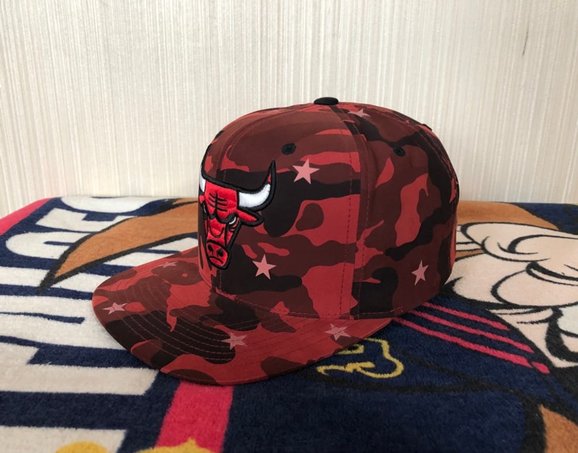 NBA 미첼앤네스 시카고불스 레드카모 스냅백/모자 상품이미지2