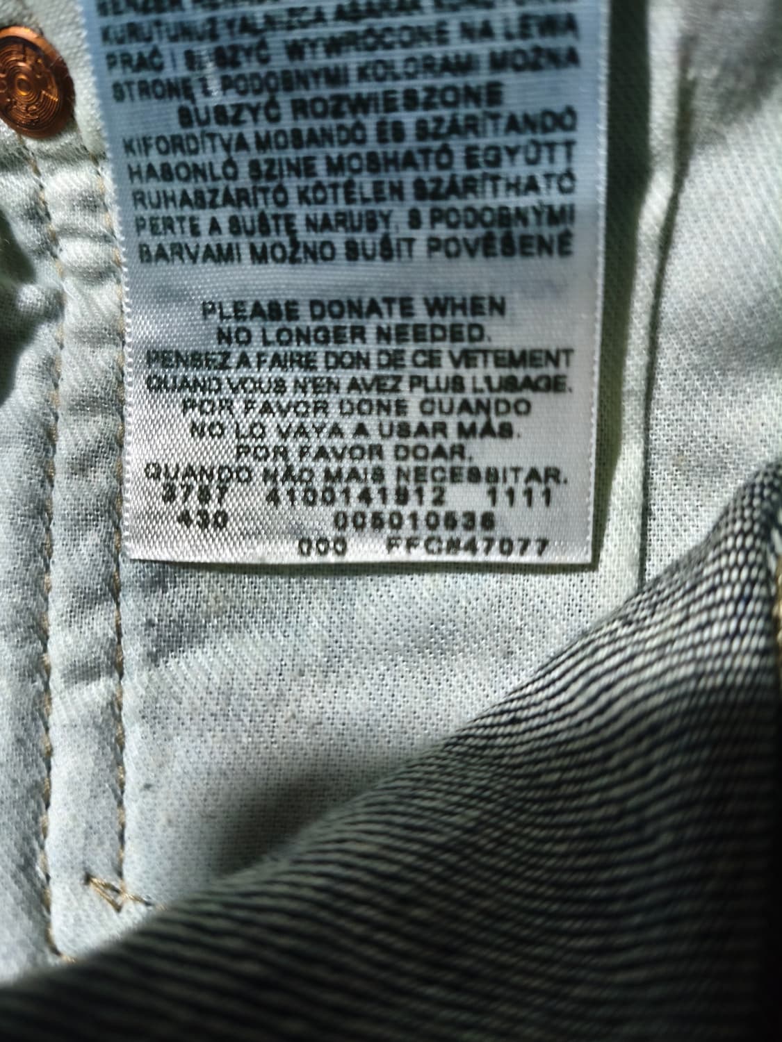 리바이스 501 청바지  36(34)/34 새상품 데님 상품이미지4