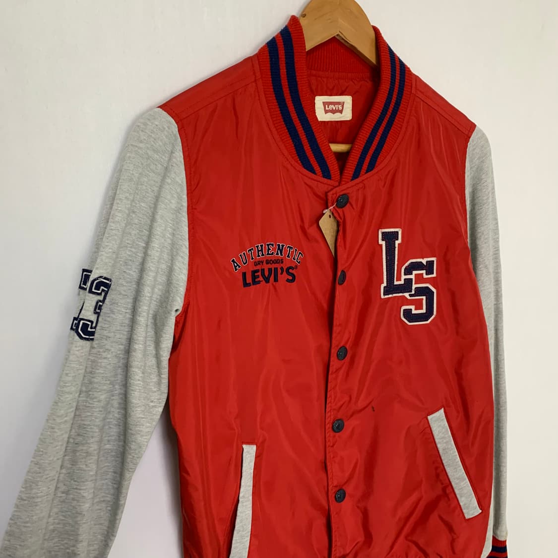 리바이스 키즈 레드 그레이 스타디움 자켓 바시티 야구점퍼 여성 상품이미지4