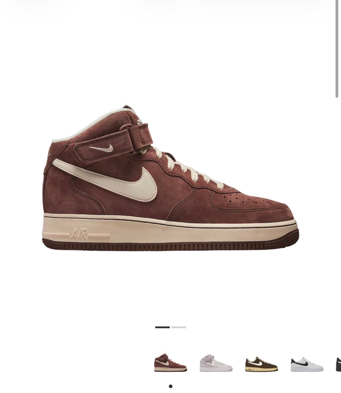 나이키 에어포스 1 미드 07 QS 초콜릿 290 상품이미지1