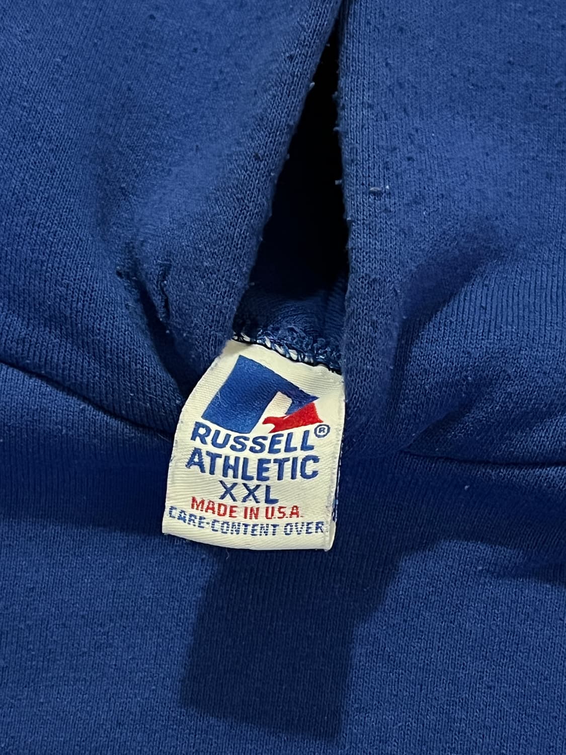 90s USA 러셀 빈티지 후드 블루 XXL 상품이미지6