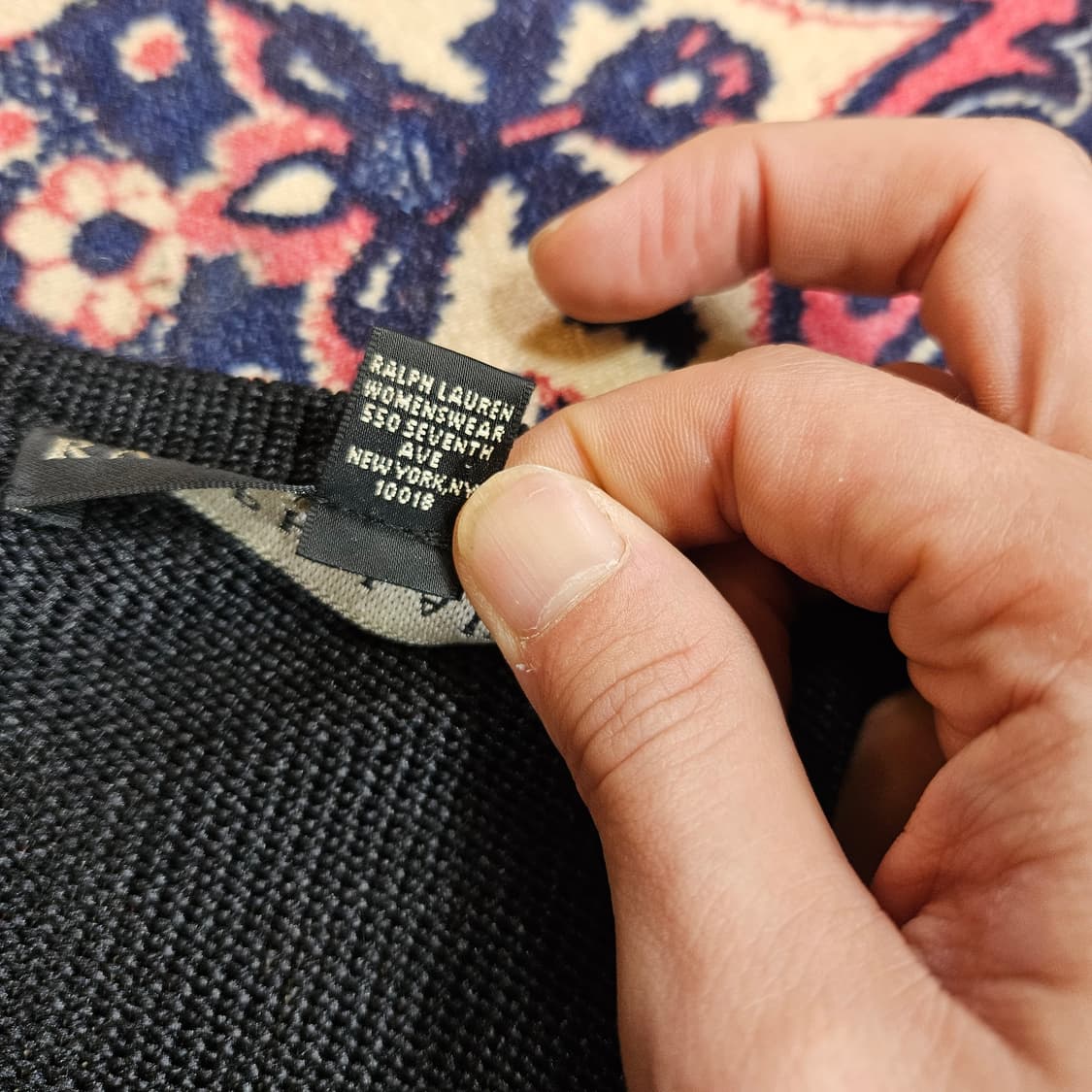 랄프로렌 블랙라벨 Silk 100% 베이직 가디건 자켓 S size 상품이미지6