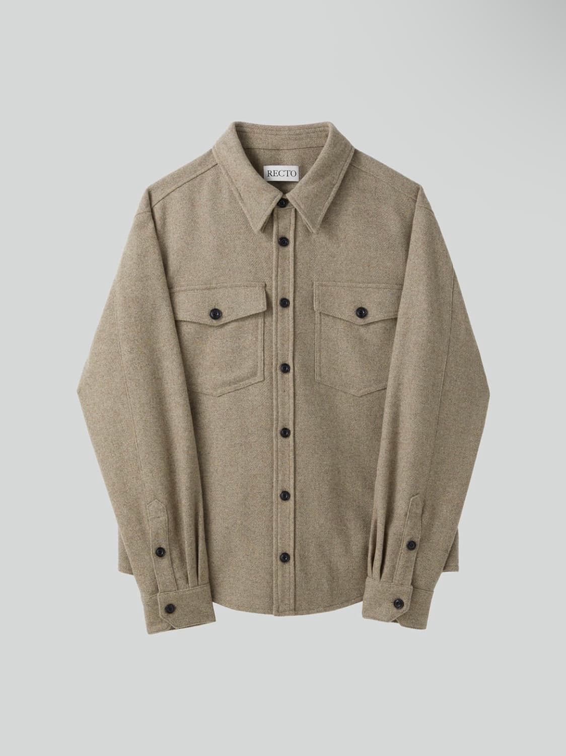 새제품) 렉토 포켓 오피스 셔츠 자켓 라이트카키 카키베이지 M 상품이미지2