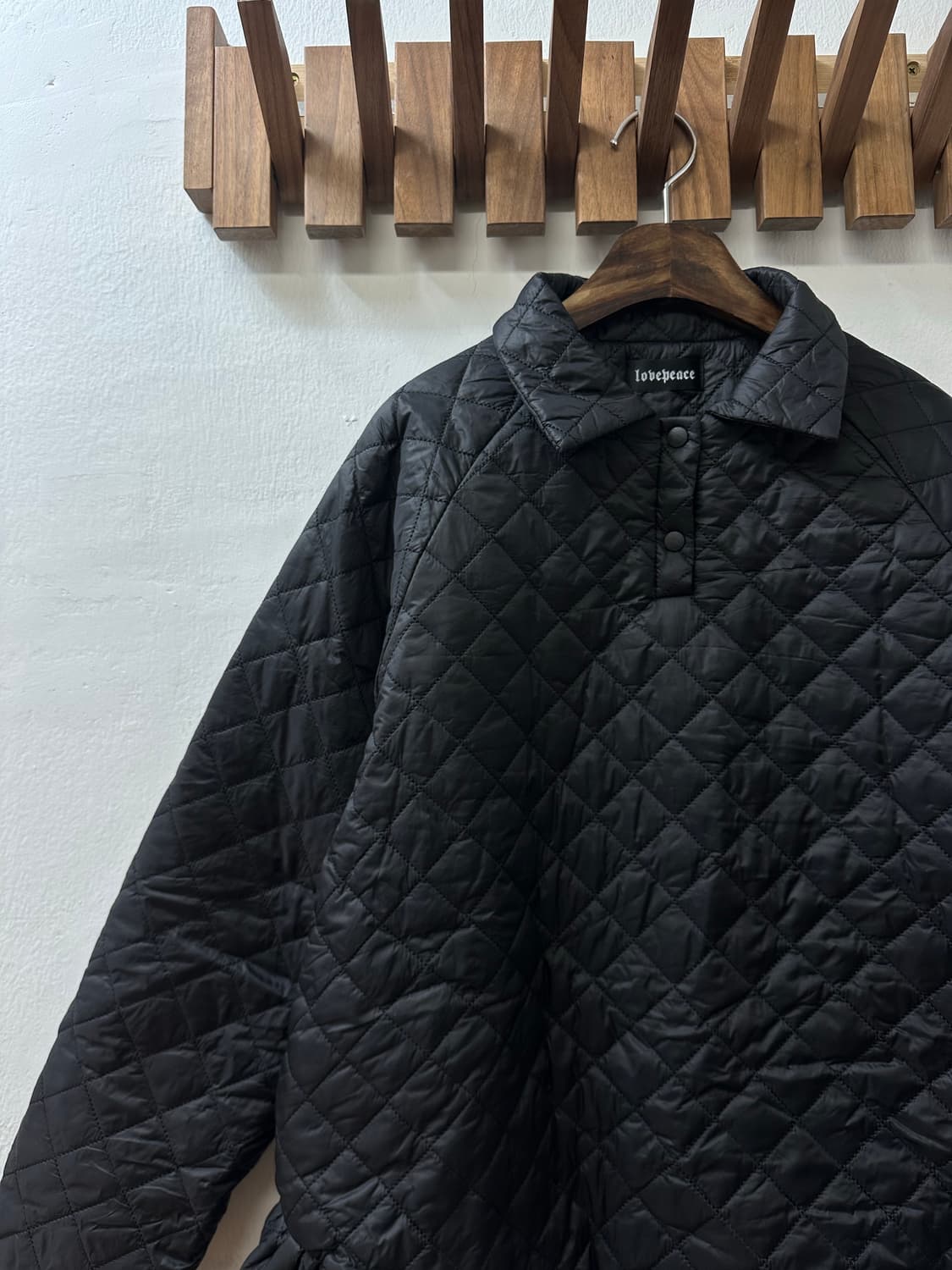 일본빈티지 블랙 패딩 퀼팅 프릴 블라우스 미니 원피스 상품이미지6