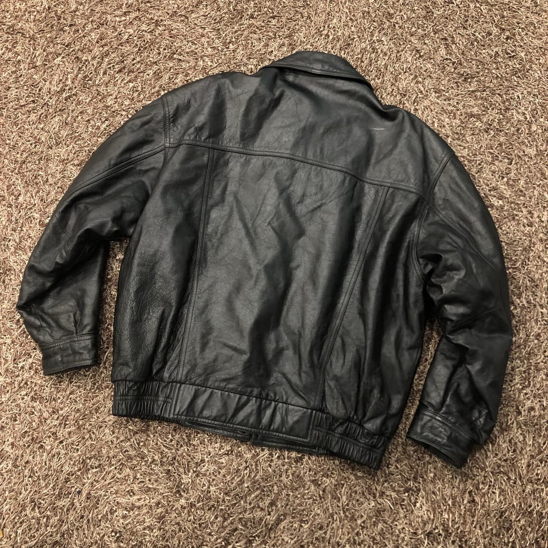 105 빈티지 소가죽 봄버 레더 가죽 자켓 상품이미지5