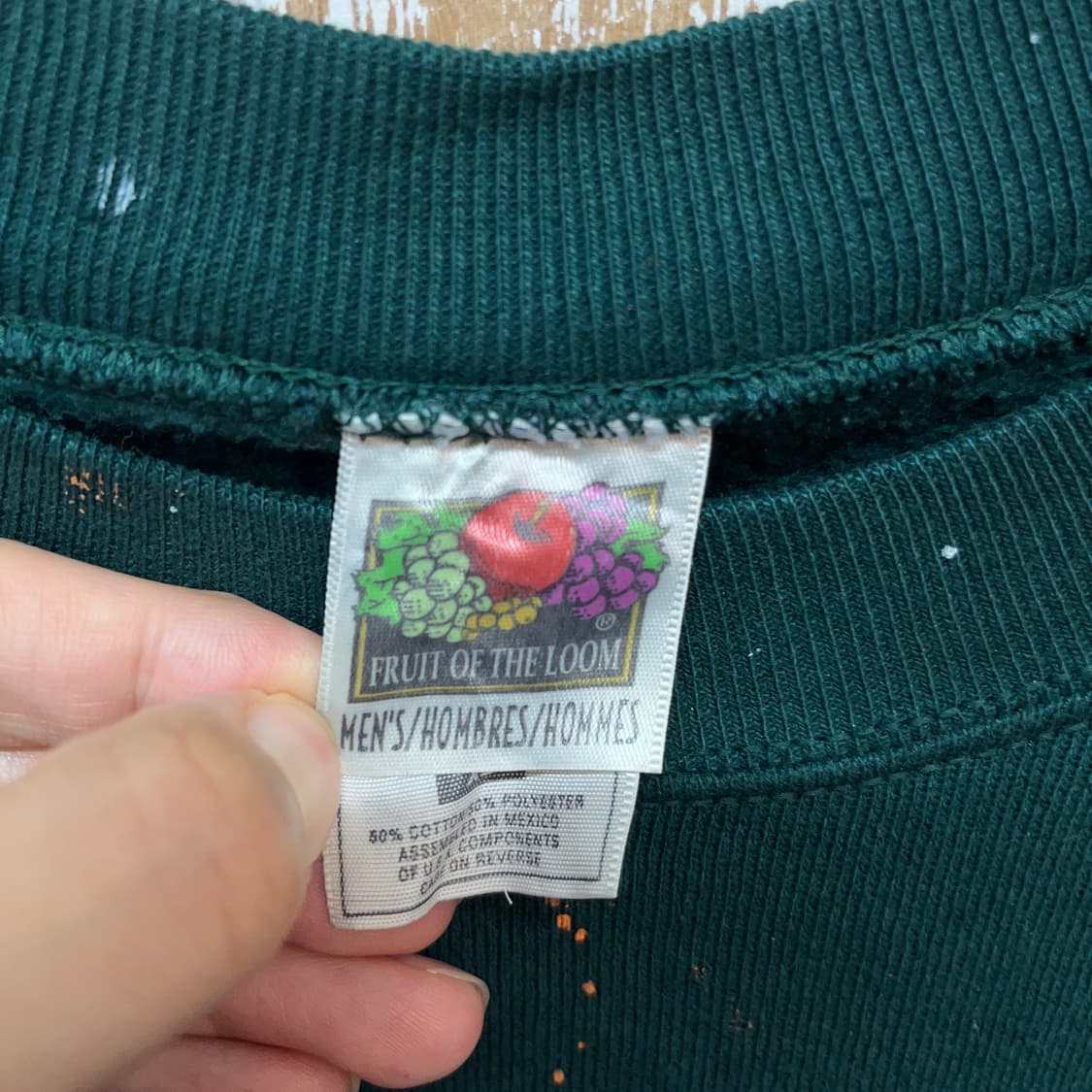 Fruit of the Loom 커스텀 페인트 스플래터 스웻셔츠 상품이미지7