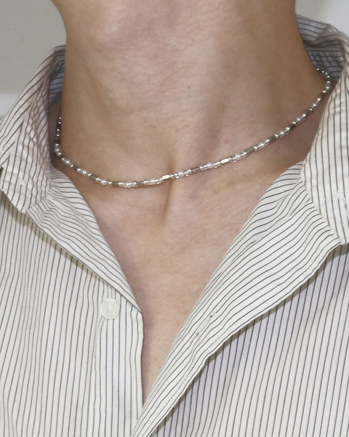 멀티 비즈 목걸이 ( white ) 상품이미지6