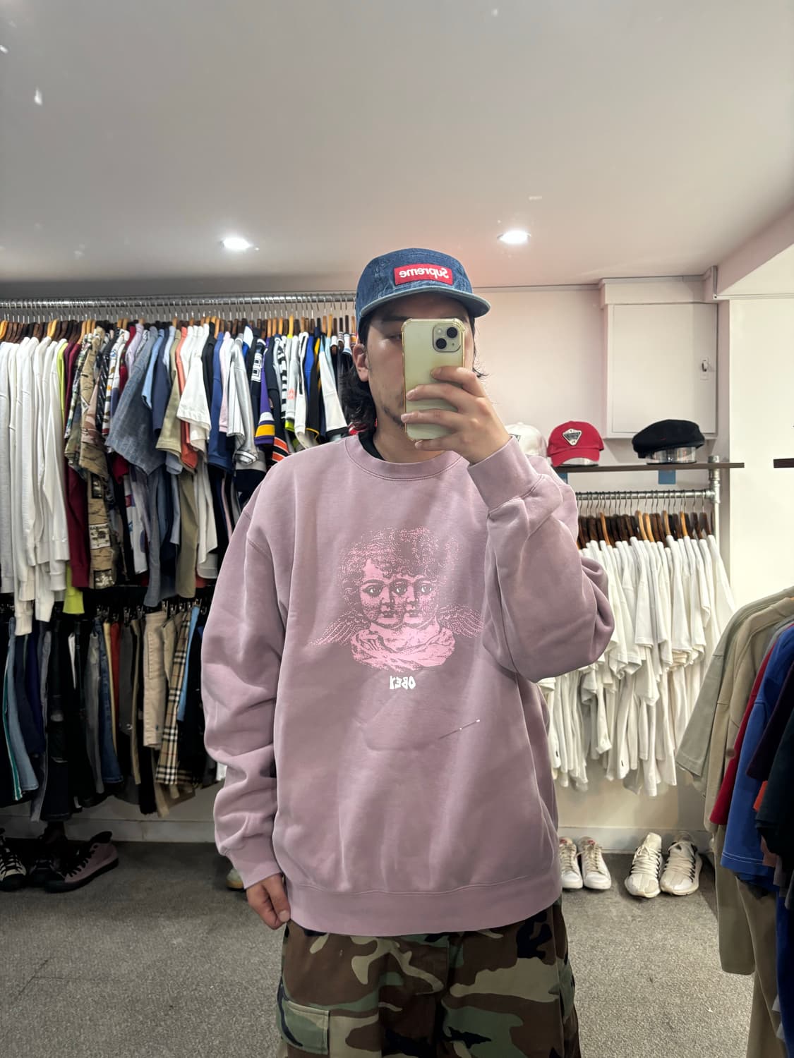 오베이 앤젤 비젼 피그먼트 맨투맨   상품이미지4