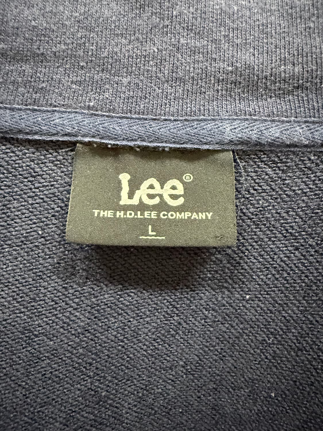 LEE 네이비 반집업 맨투맨 상품이미지2