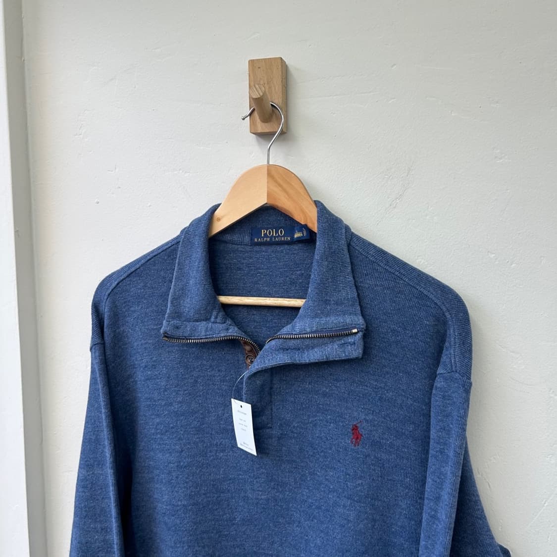 16284 - 폴로 랄프로렌 블루 반집업 니트 상품이미지1