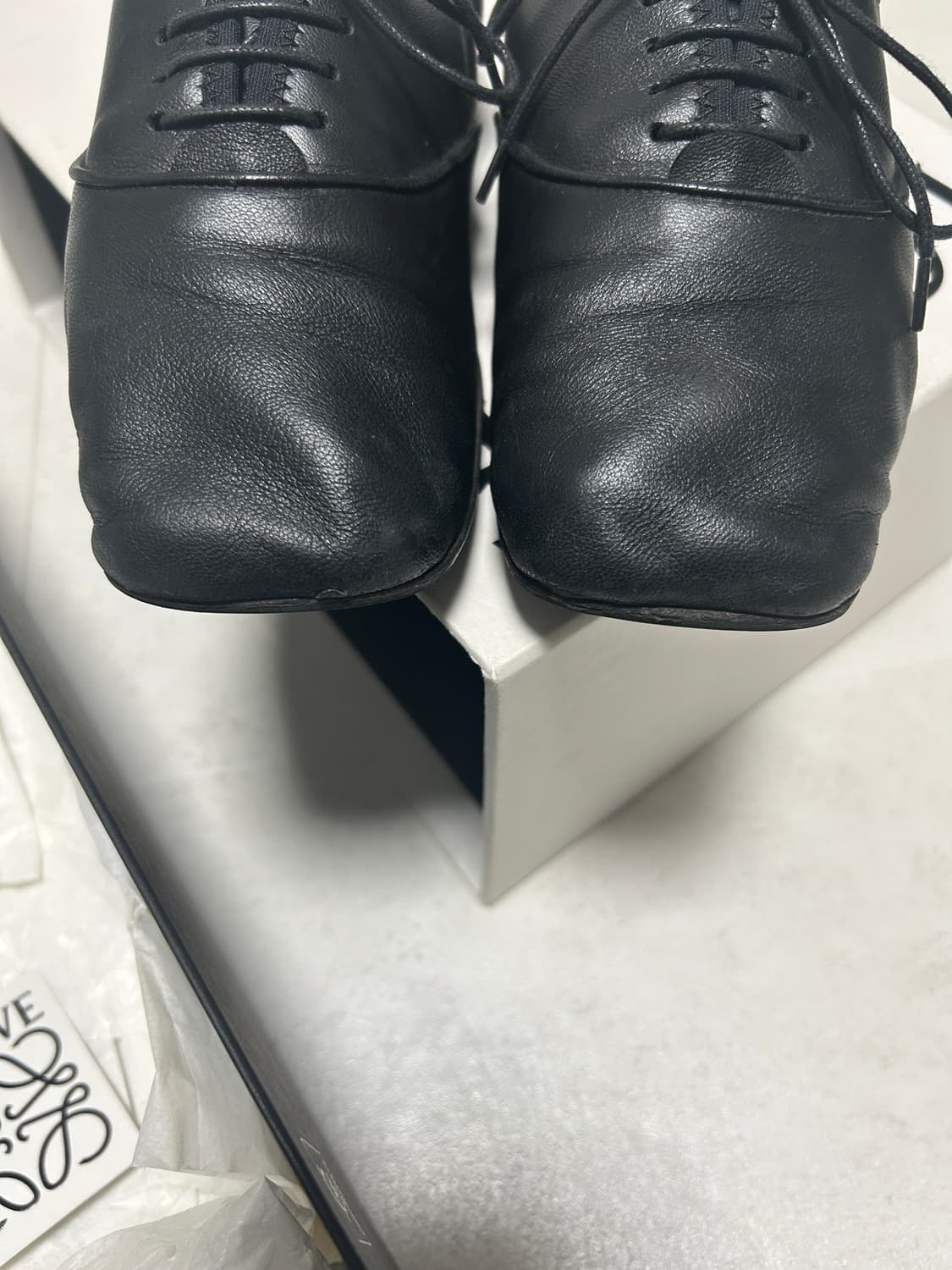 로에베 블랙 레더 더비슈즈 37(240) 상품이미지7