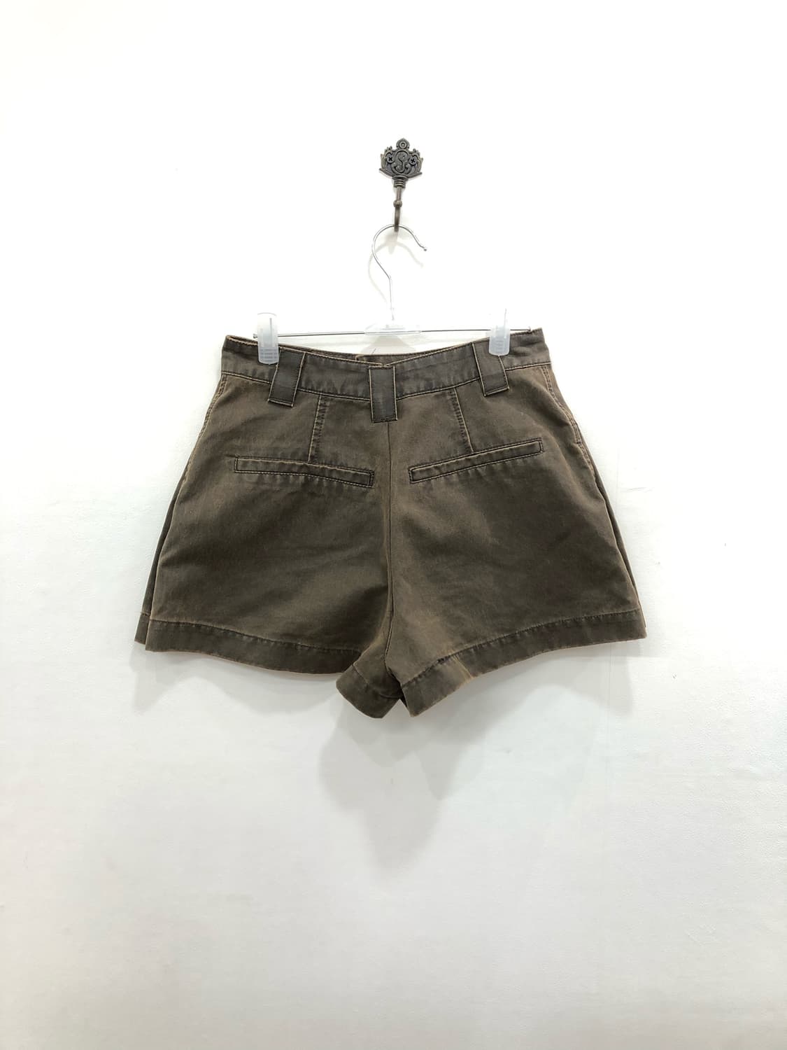 brown triple pleat skort 상품이미지4