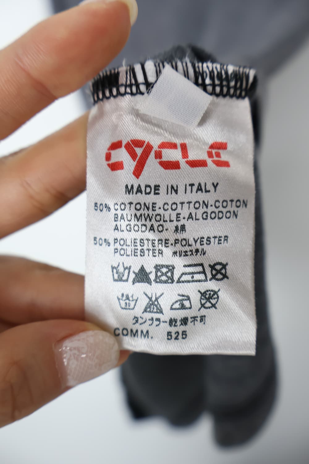 Made Italy Charcoal Studded Neck Tee 상품이미지9