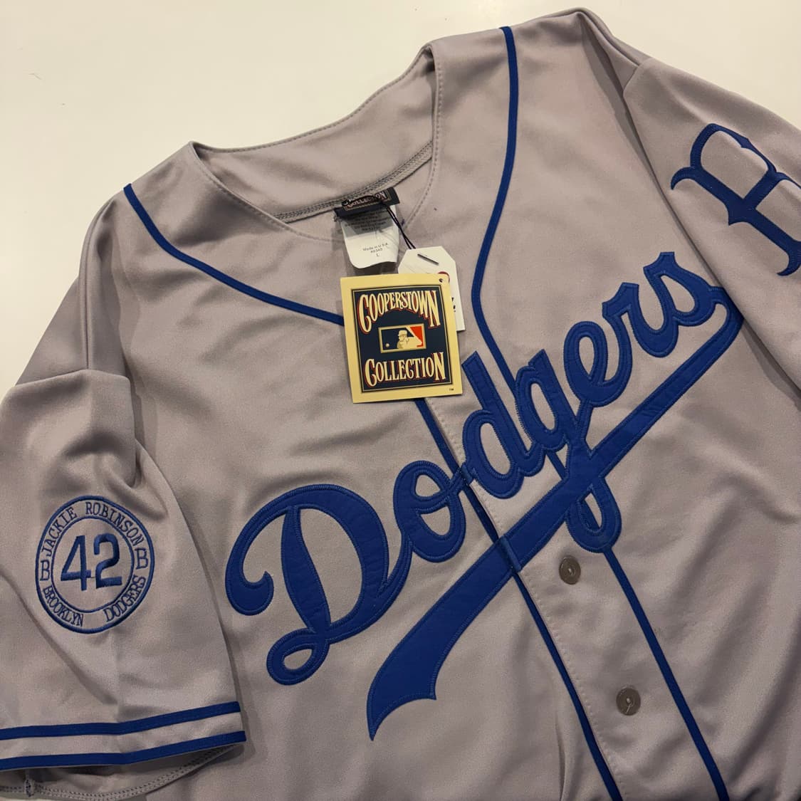 [L] 마제스틱 다저스 로빈슨 야구 유니폼 반팔 져지 D611 상품이미지3
