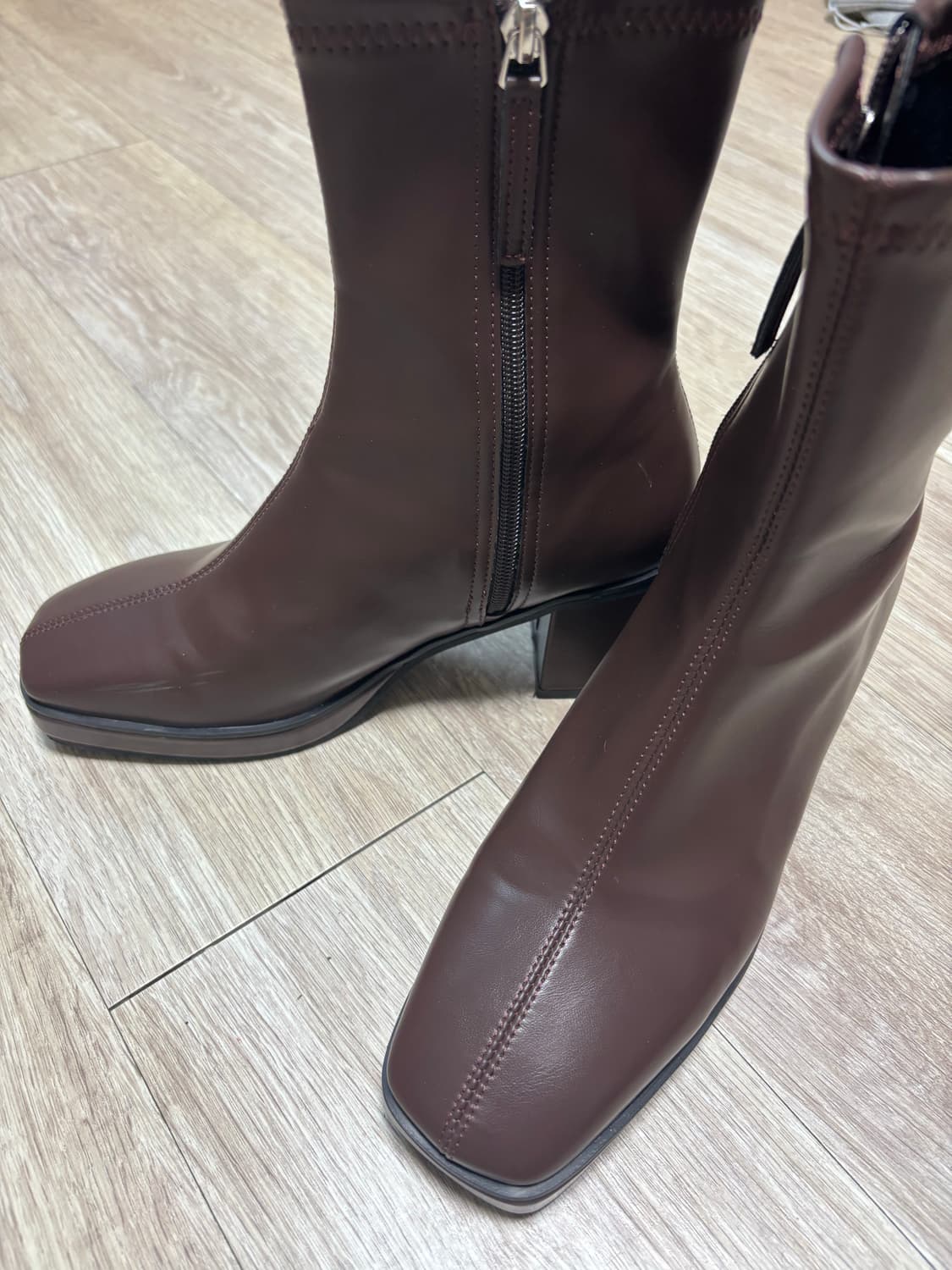 분홍코끼리 vol.2 원스 가보시 스판 삭스부츠 브라운 240 상품이미지2