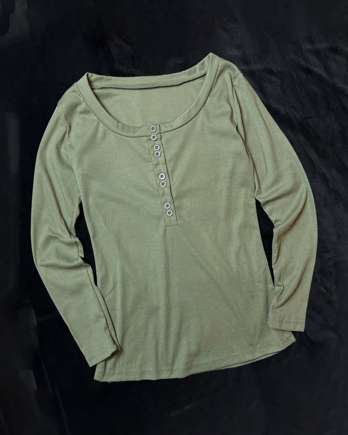 일본빈티지 헨리넥 긴팔티셔츠 상품이미지1