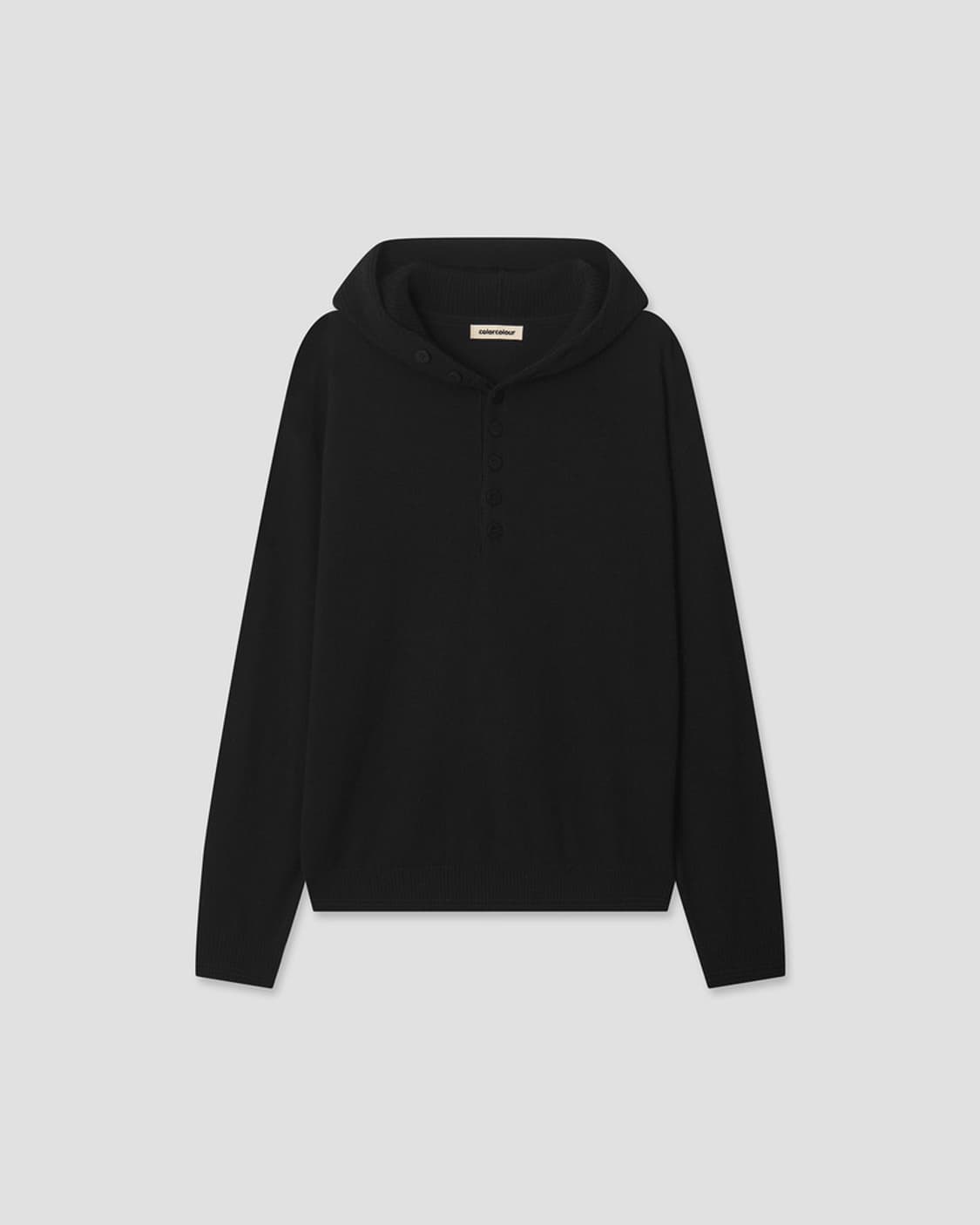 구매) colorcolour button hoodie (black) M 상품이미지1