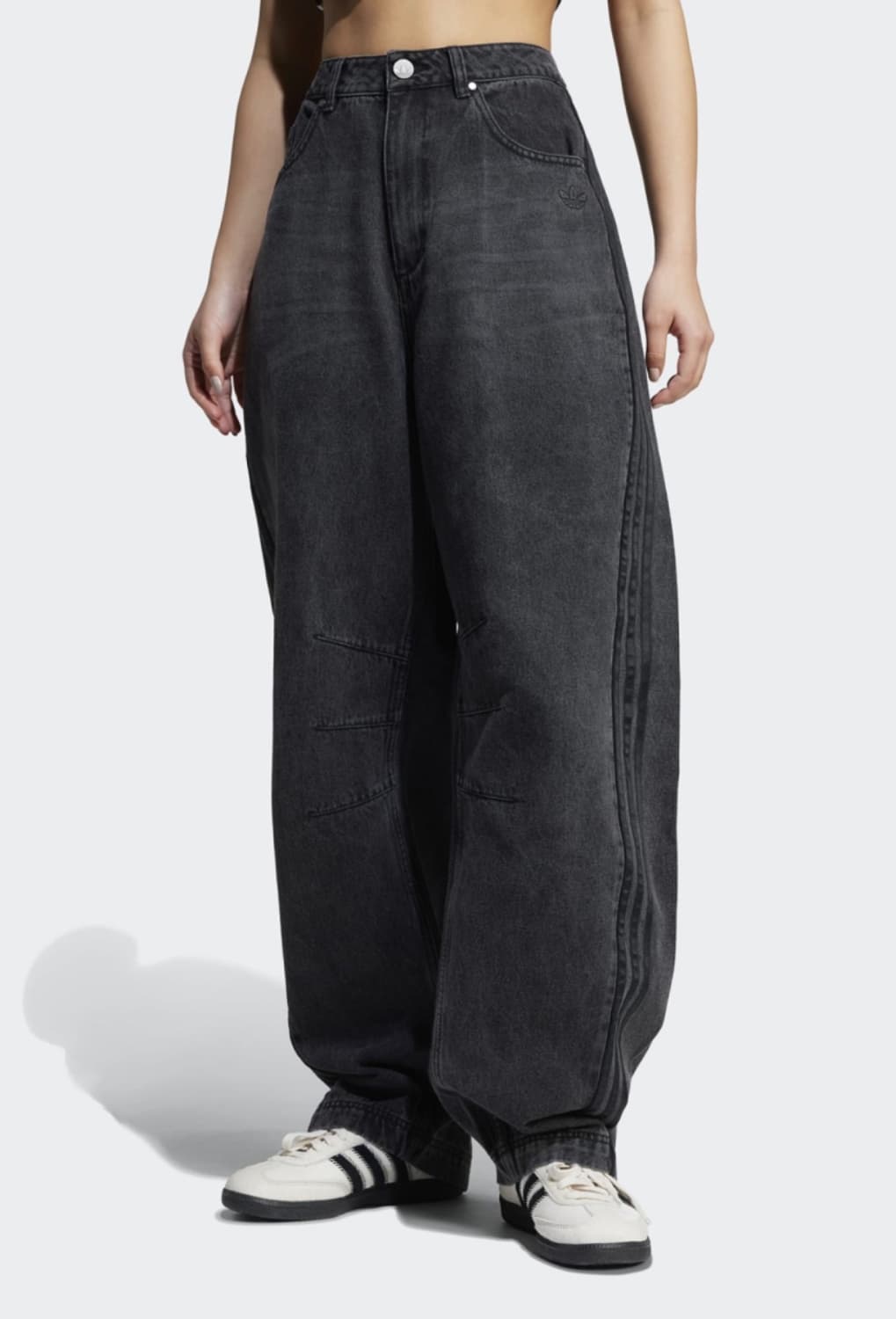 아디다스 아딜레늄 바나나 워시드 데님 팬츠 - 블랙 상품이미지6