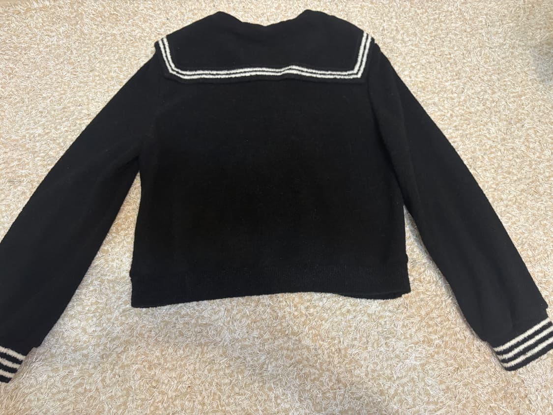 랑방블랙세일러카라가디건 상품이미지5