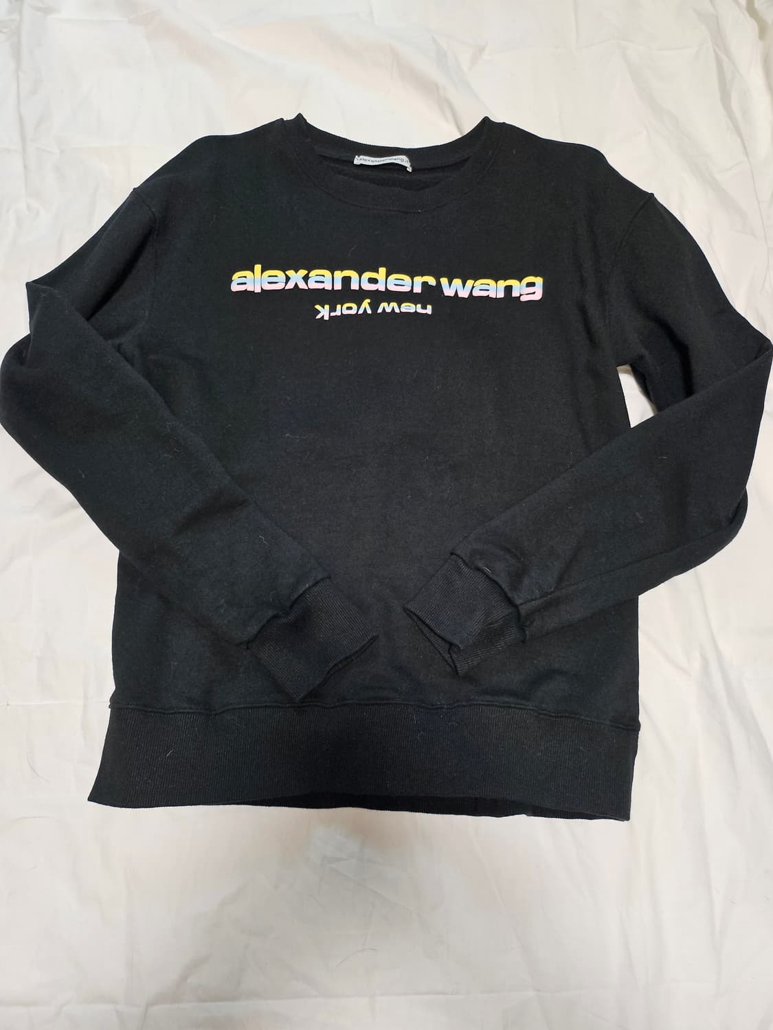 알렉산더 왕 로고 맨투맨 블랙 L 상품이미지1