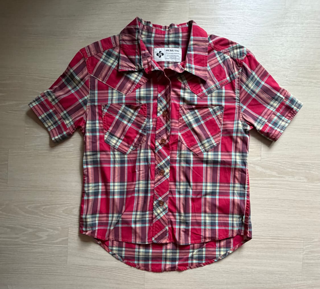 헤레틱 WESTERN CHECK SHIRT / red 상품이미지4