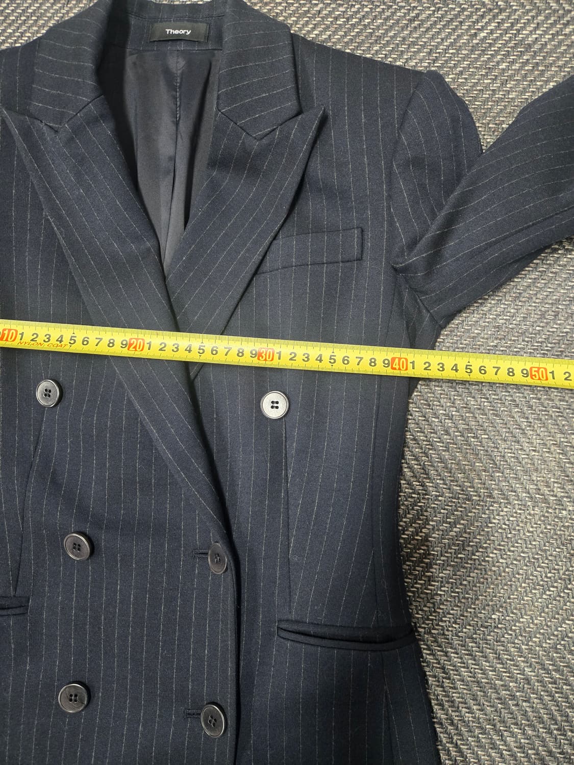 띠어리 Theory 스트라이프 더블 버튼 블레이저 네이비 자켓 상품이미지7