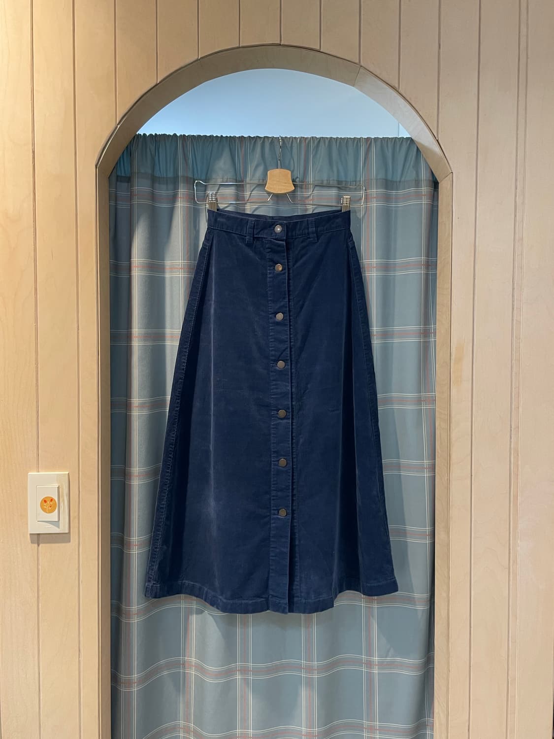 일본빈티지 코듀로이 버튼롱스커트 (24) 상품이미지1