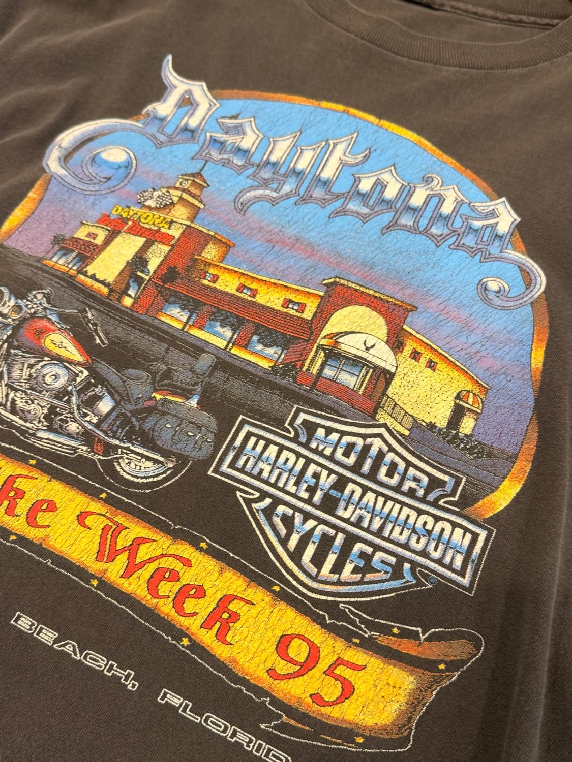 90s Harley-Davidson 할리데이비슨 모터사이클 페이딩 티셔츠 상품이미지7