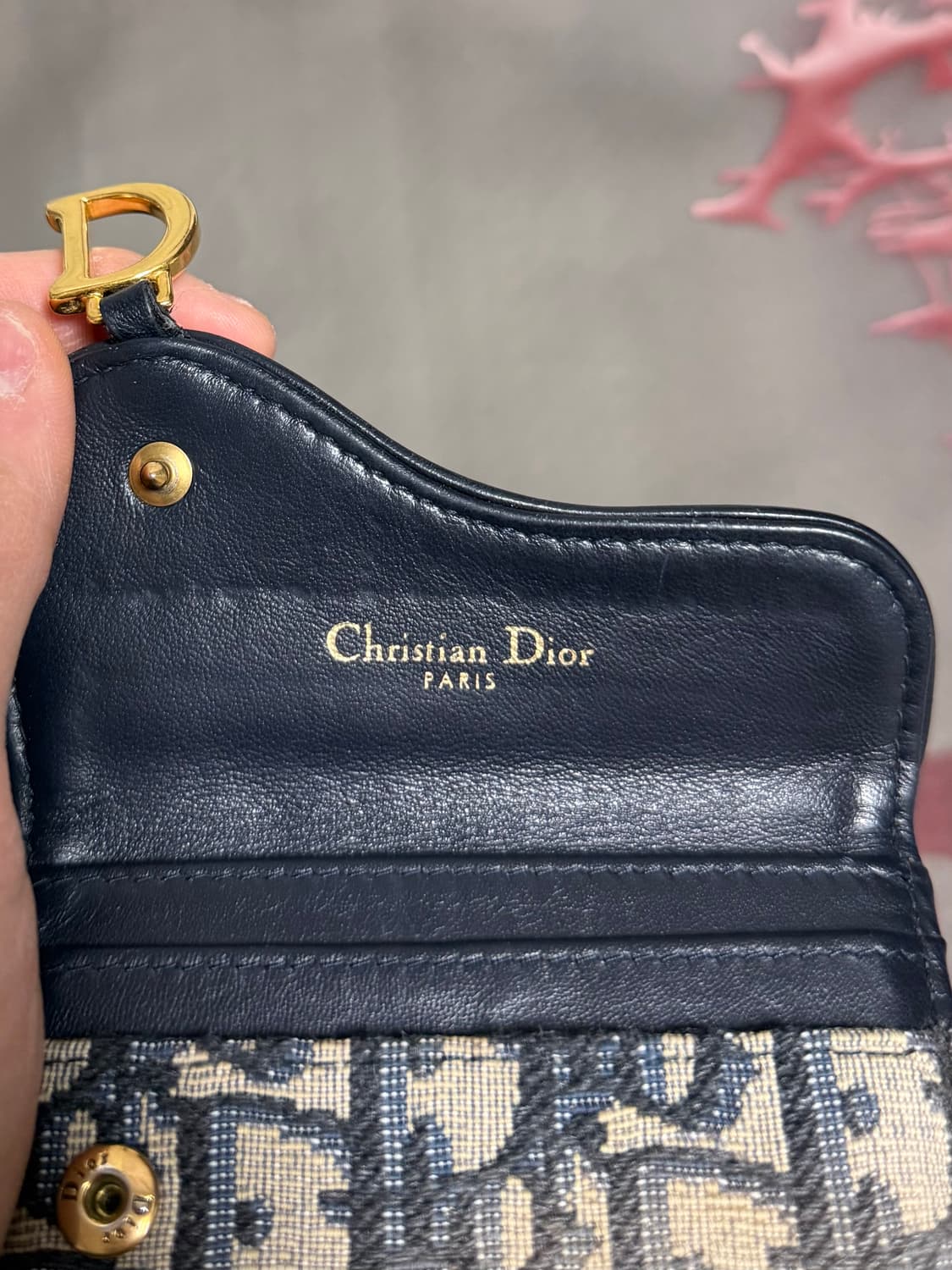 디올 오블리크 새들 카드지갑 정품 상품이미지2