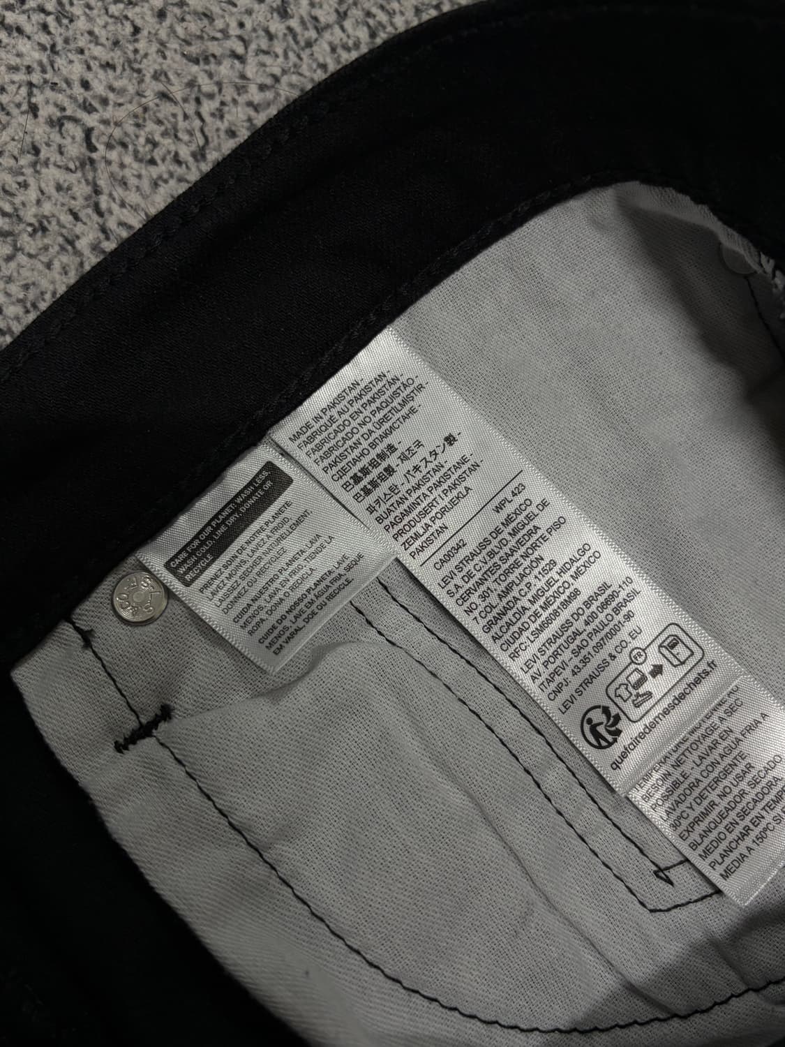 리바이스 505 블랙 데님 팬츠 (34x32) 상품이미지5