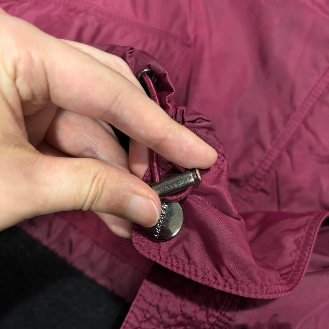 우먼M 버버리 BURBERRY 버건디 바람막이 자켓 상품이미지5