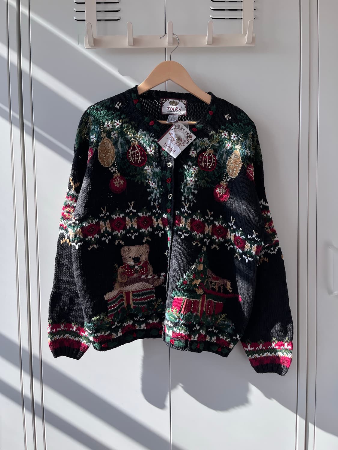 Tiara 티아라 크리스마스 곰인형 니트 가디건 (새상품) 상품이미지2