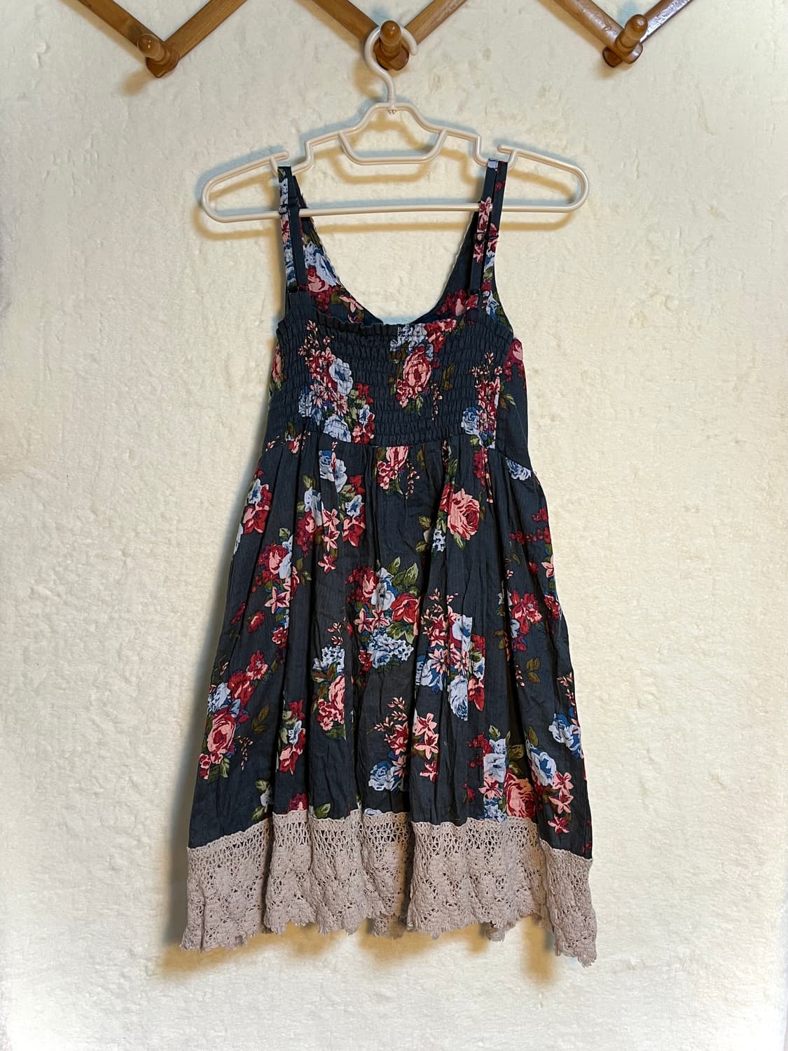 빈티지 모리걸 플라워패턴 크로쉐 레이스 원피스 상품이미지2