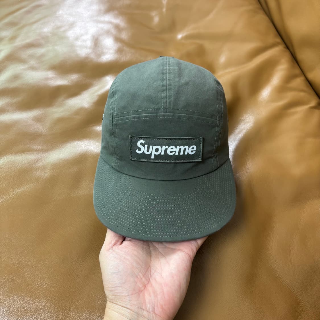 Supreme 슈프림 올리브 카키 캠프캡 모자 (Waxed Cotton) 상품이미지2