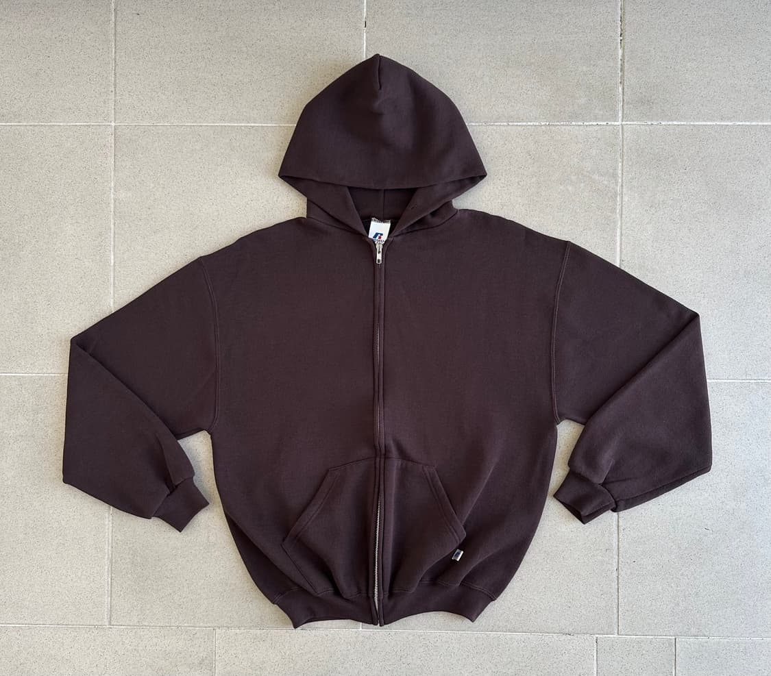00s 빈티지 러셀 후드집업 브라운 M 상품이미지1