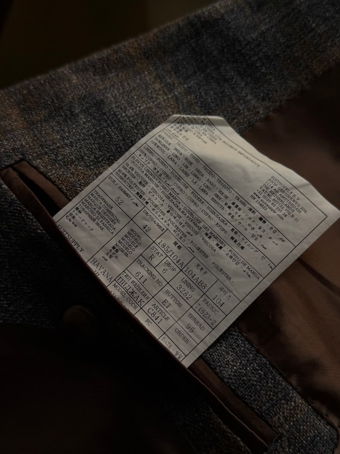 수트서플라이 테일러드 자켓 105 상품이미지9