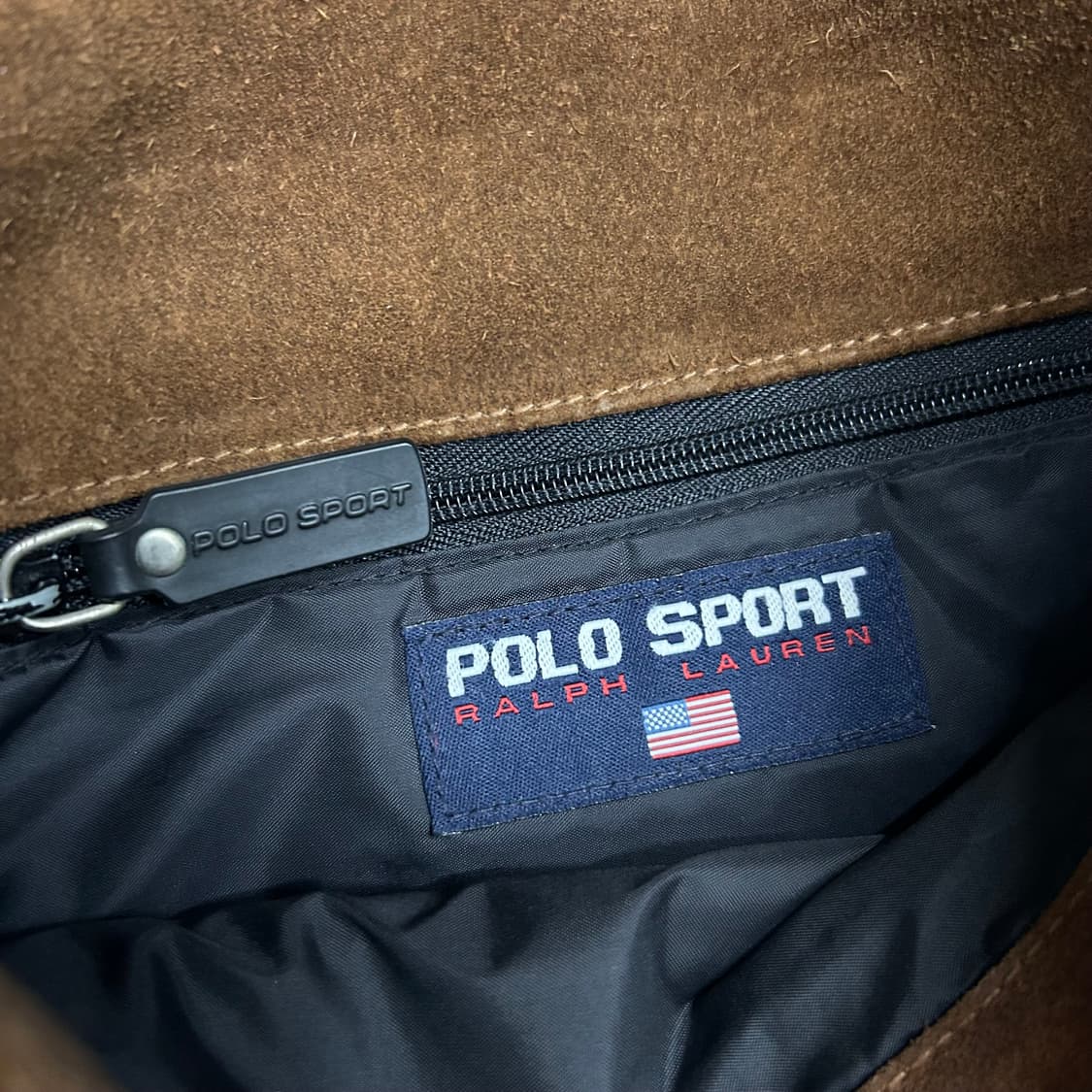 Polo Sports Brown Suede Messenger Bag 상품이미지6