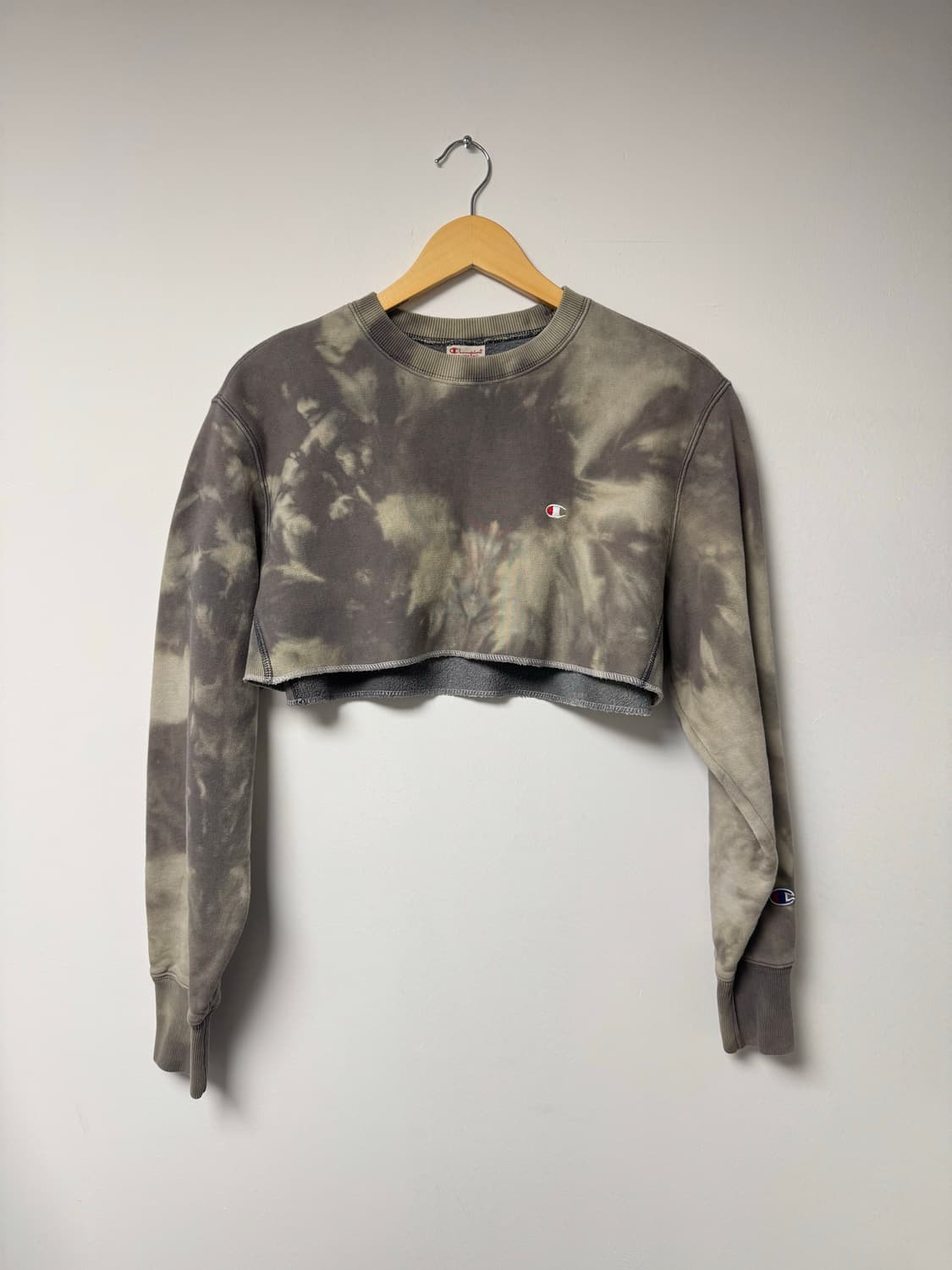 챔피온 빈티지 리버스위브 리메이크 리폼 타이다이 나염 크롭 기모 맨투맨 상품이미지1