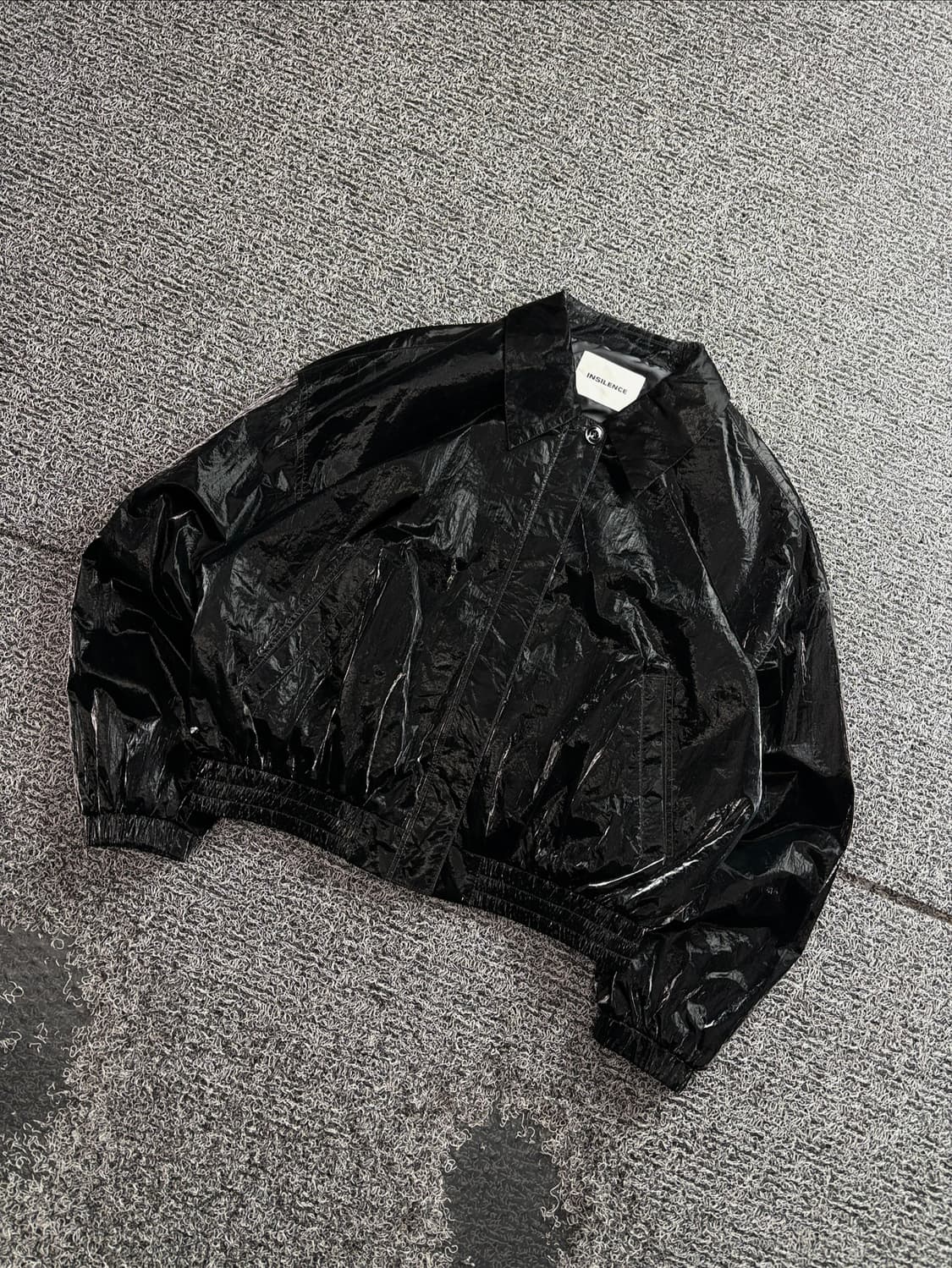 인사일런스 글로시 블루종 봄버 자켓 3446 상품이미지1