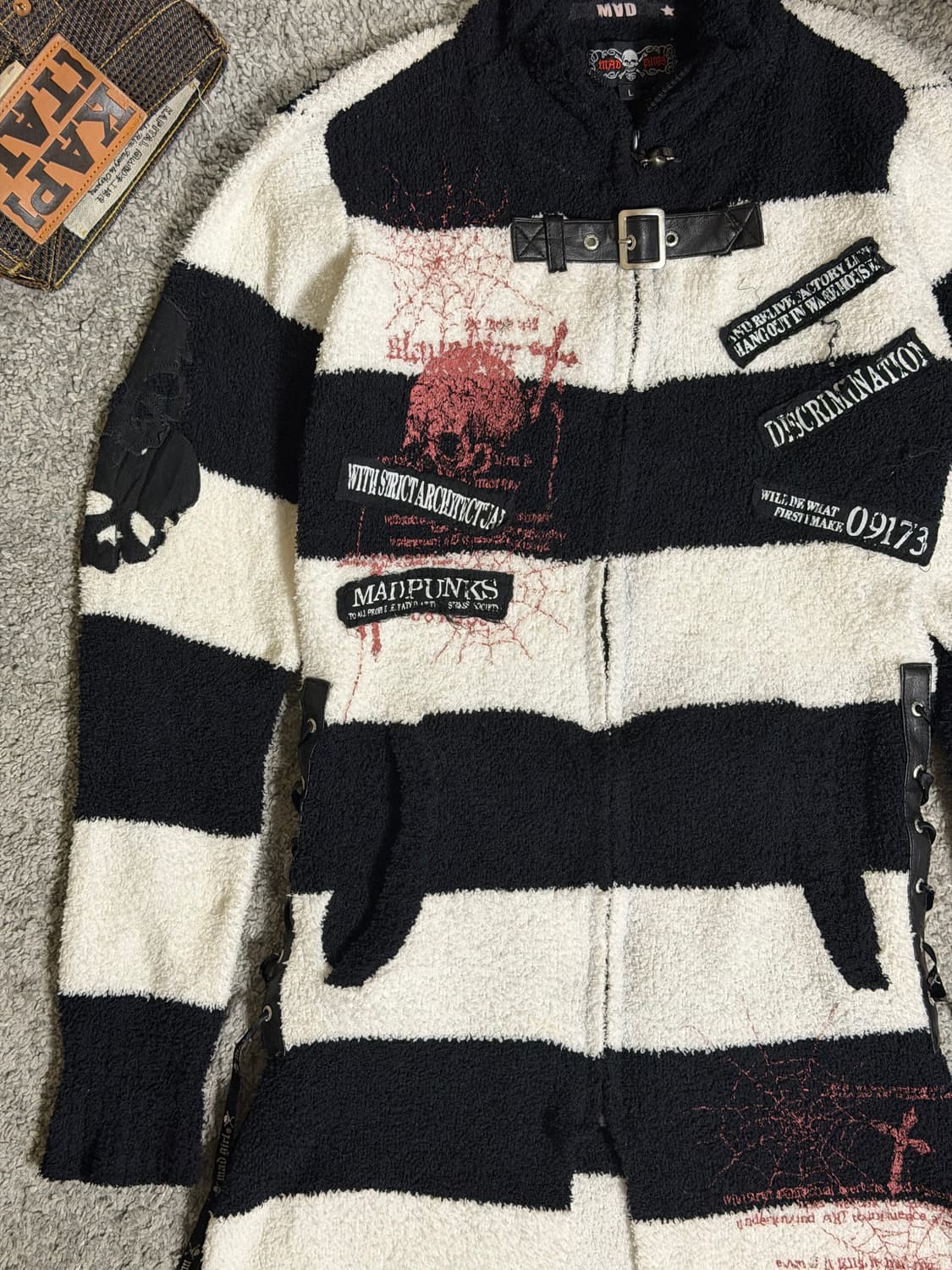 Mad Punks 매드펑크 패치 아일렛 집업 원피스 상품이미지3