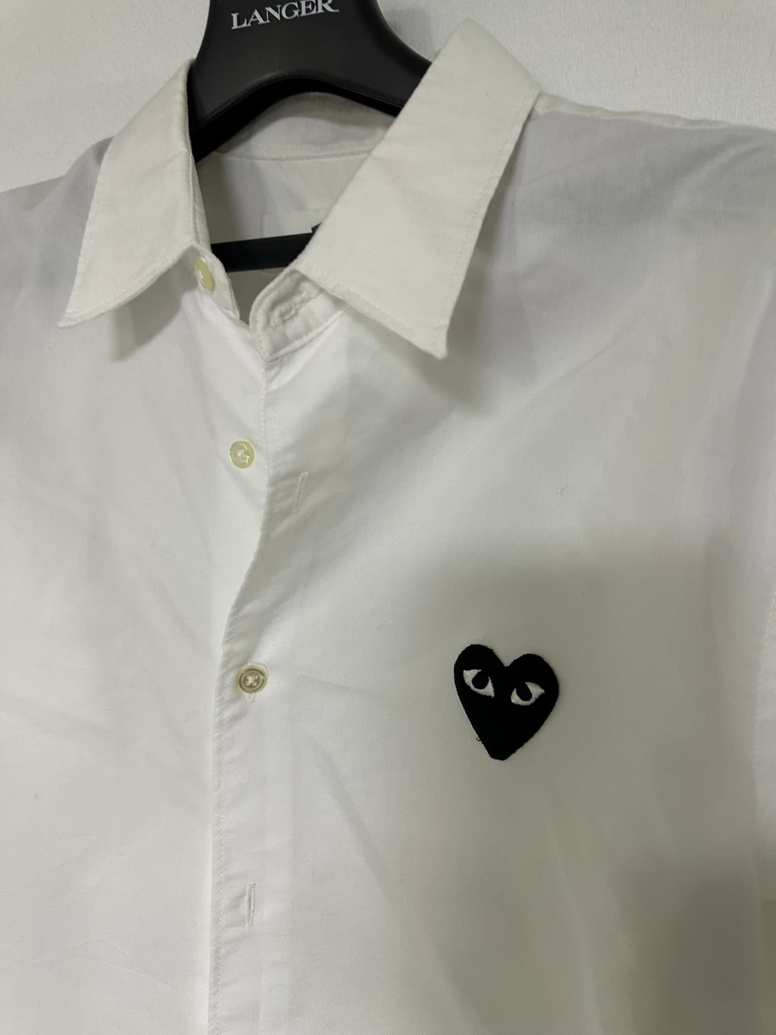 꼼데가르송 흰색 하트 와이셔츠 상품이미지2