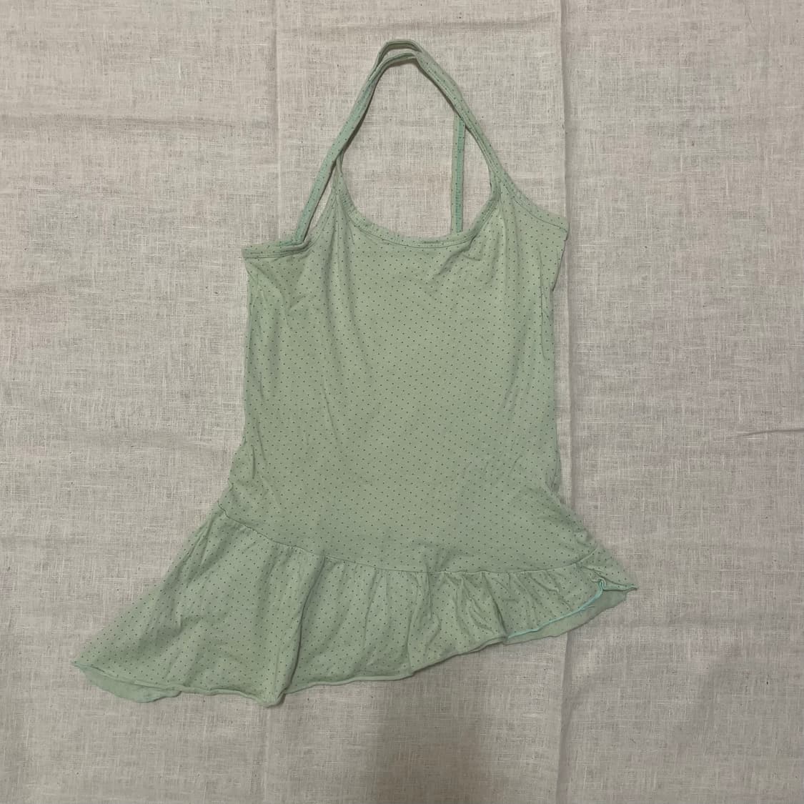 Green dot holterneck sleeveles 상품이미지3