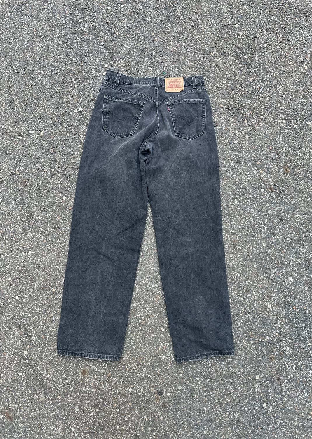 빈티지 90s 리바이스 567 블랙 데님 팬츠  상품이미지2