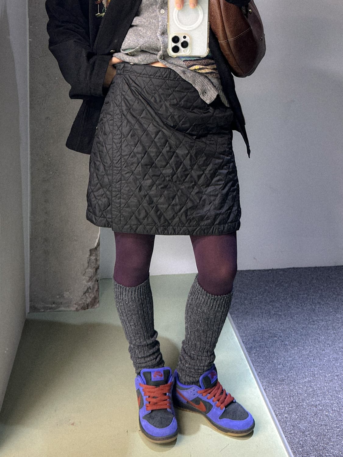 quilted wrap skirt 상품이미지3