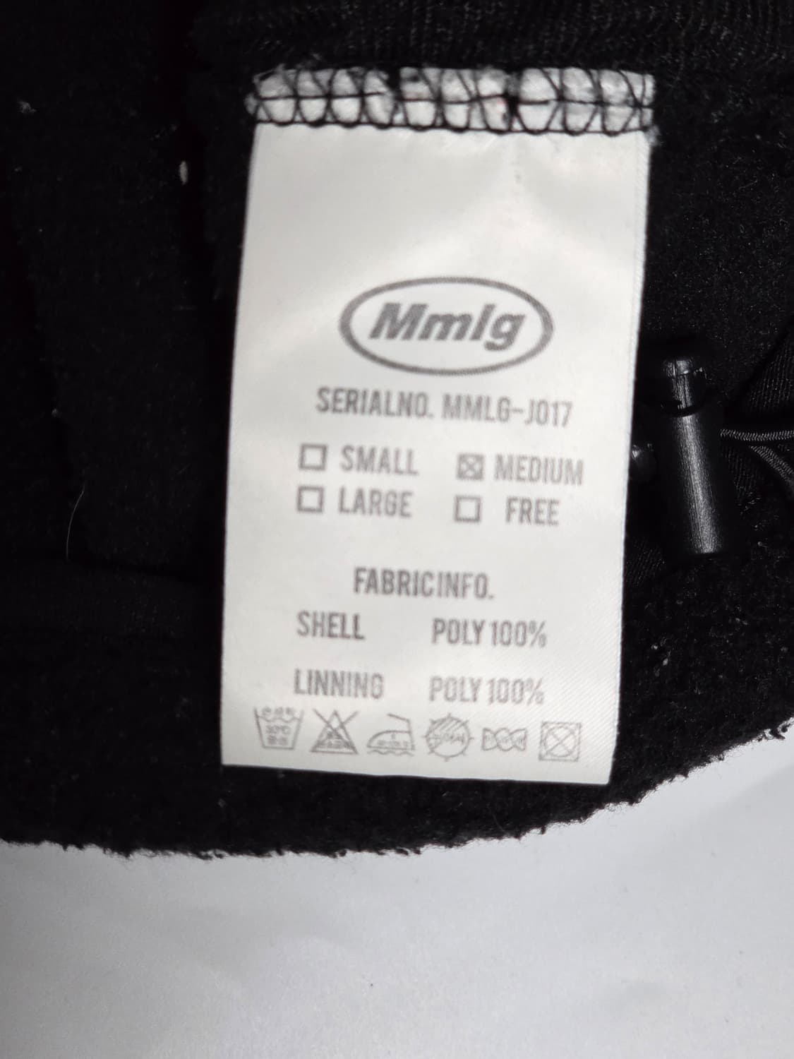 mmlg  블랙 기모 후리스 집업 M (70/62) 상품이미지4
