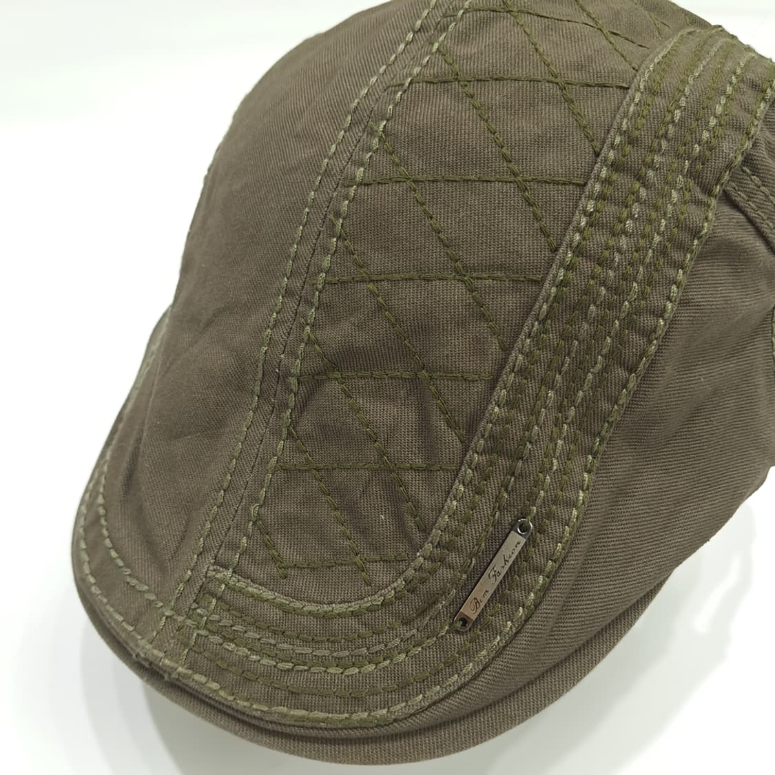 빈티지 Quilted 올리브 헌팅캡 P1467 상품이미지1