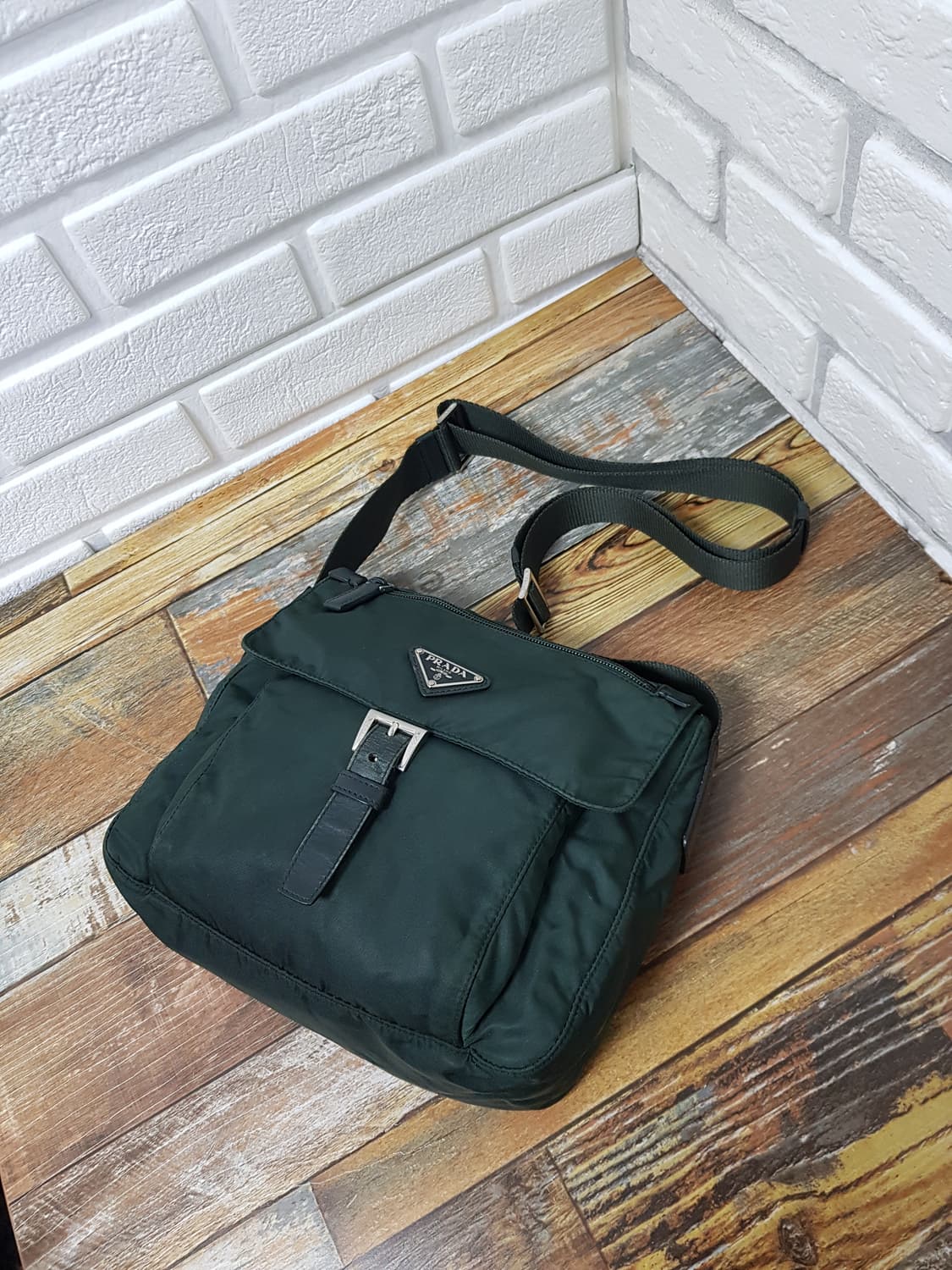 [정품] 프라다 테수토 메신저백 카키 상품이미지2