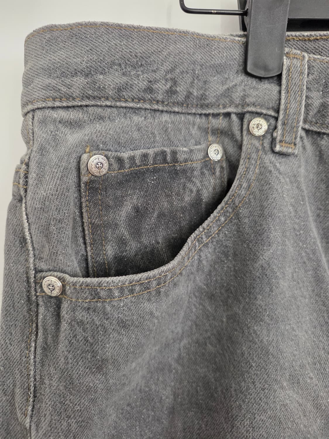 [34] 크롬하츠 리바이스 빈티지 501 플레인 블랙 워싱 데님 상품이미지5