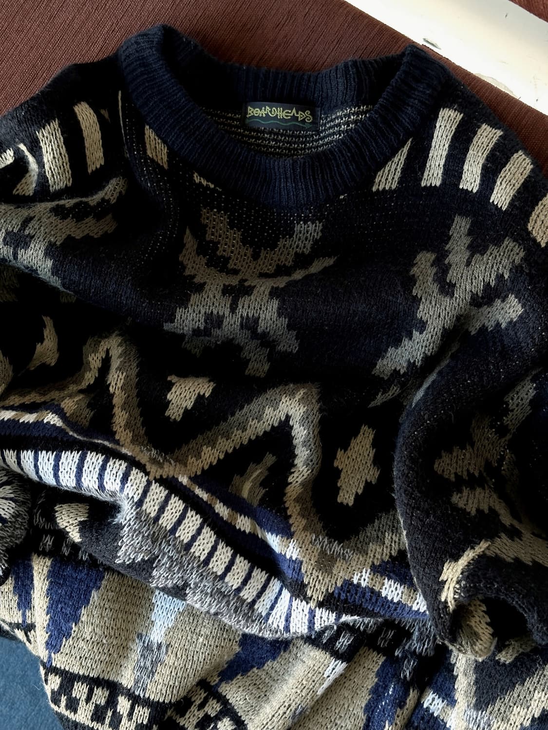 90's low gauge loose knit sweater 상품이미지1