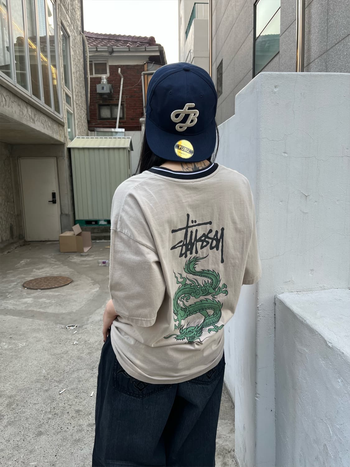 스투시 아카이브 드래곤 오버핏 티셔츠 상품이미지4